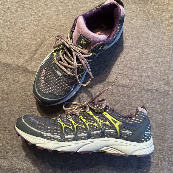 Merrell Mix Master Move Glide Trail Running Shoes Womens SZ 7 Granite Purple - Picture 2 of 9